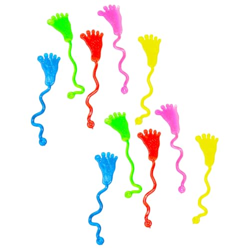 Sticky Foot Toy Bulk, 10 x einziehbare Sticky Feet on String, Elastic Sensory Wall and Window Climbing Game, Favor for Kids, Boys and Girls, Classroom Prize, 5,71 x 1,38 Zoll Sticky Foot Toy Bulk, 10 x einziehbare Sticky Feet on String, Elastic Sensory Wall and Window Climbing Game, Favor for Kids, Boys and Girls, Classroom Prize, 5,71 x 1,38 Zoll von Fravsiu