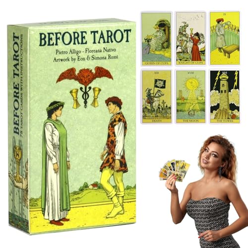Tarot Cards, Oracle Deck, Portable Full-English Edition, 78 Unique Sheets Show Enchanted Art, Detailed Guidebook Clarifies Cryptic Meanings, Divination Set for Intuitive Gatherings Tarot Cards, Oracle Deck, Portable Full-English Edition, 78 Unique Sheets Show Enchanted Art, Detailed Guidebook Clarifies Cryptic Meanings, Divination Set for Intuitive Gatherings von Fravsiu