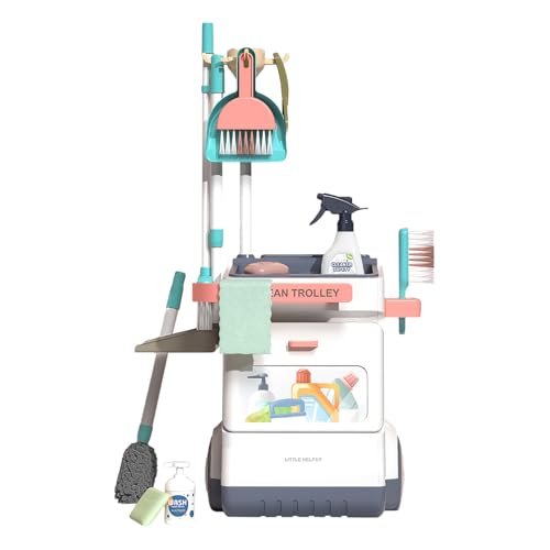 Toddler Cleaning Toys, Kids Broom and Mop Set, 15 Piece Pretend Play Kit, 13.19x12.2x27.95 Inches Realistic Mini Tools, Small Kid Ages 1 3 to Birthday, Christmas, Family Fun Toddler Cleaning Toys, Kids Broom and Mop Set, 15 Piece Pretend Play Kit, 13.19x12.2x27.95 Inches Realistic Mini Tools, Small Kid Ages 1 3 to Birthday, Christmas, Family Fun von Fravsiu
