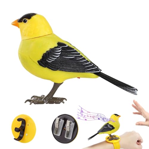 Toy Bird, realistisch sprechendes elektronisches Haustier, pädagogisches sensorisches Spiel, tragbar und einfach für Geburtstag, Spaß, Partybevorzugungen, Kindergärten, Zimmer, Schreibtischdekor, 5,31 von Fravsiu