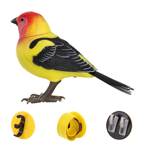 Toy Bird, realistisch sprechendes elektronisches Haustier, pädagogisches sensorisches Spiel, tragbar und einfach für Geburtstag, Spaß, Partybevorzugungen, Kindergärten, Zimmer, Schreibtischdekor, 5,31 von Fravsiu