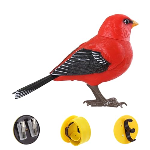 Toy Bird, realistisch sprechendes elektronisches Haustier, pädagogisches sensorisches Spiel, tragbar und einfach für Geburtstag, Spaß, Partybevorzugungen, Kindergärten, Zimmer, Schreibtischdekor, 5,31 von Fravsiu