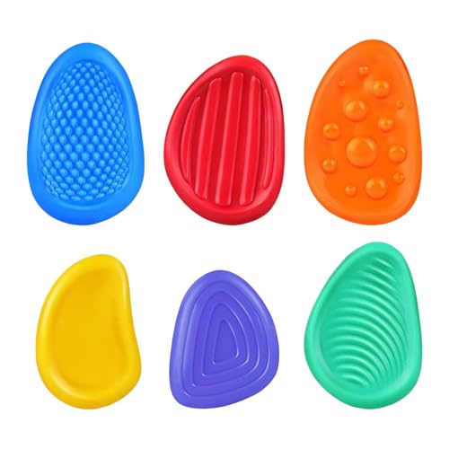Worry Stones, Sensory Toy, Colorful Silicone Set with Portable Travel Game Design, Stress Reliefs for Kids Boys Girls Road Trip Activities Fidget Play, 7.1x4.57 cm Worry Stones, Sensory Toy, Colorful Silicone Set with Portable Travel Game Design, Stress Reliefs for Kids Boys Girls Road Trip Activities Fidget Play, 7.1x4.57 cm von Fravsiu