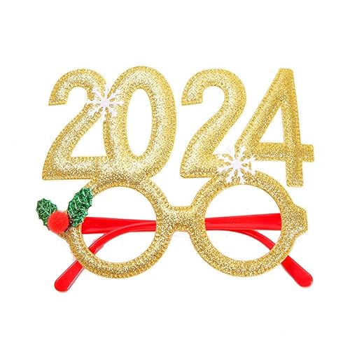 Frdun Neuheit Weihnachten Brille Glitzer Urlaub Brille Rahmen Kreative Lustige Brillen für Xmas Party Xmas Urlaub Gefälligkeiten von Frdun