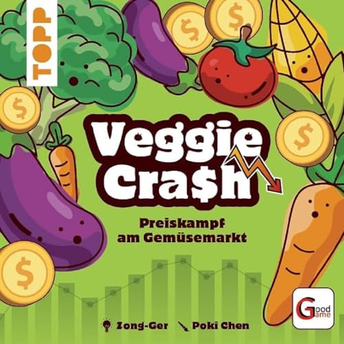 Veggie Crash – Preiskampf am Gemüsemarkt: Wer gewagt spekuliert, erntet den Gewinn! Knackiges Kartenspiel um Gemüse und das große Geld von Frech