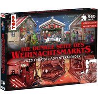 Puzzle-Rätsel-Adventskalender: Der geheimnisvolle Weihnachtsmarkt - 24 Puzzles mit insgesamt 960 Teilen von Frech Verlag