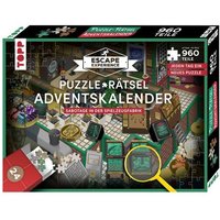 Puzzle-Rätsel-Adventskalender - Sabotage in der Spielzeugfabrik. 24 Puzzles mit insgesamt 960 Teilen von Frech Verlag