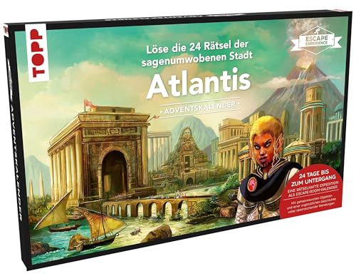 Escape Experience Adventskalender - Atlantis. Löse die 24 Rätsel der sagenumwobenen Stadt: Rätsel für 24 Tage. Der Escape-Adventskalender-Erfolg mit geheimnisvollen Objekten von Frech