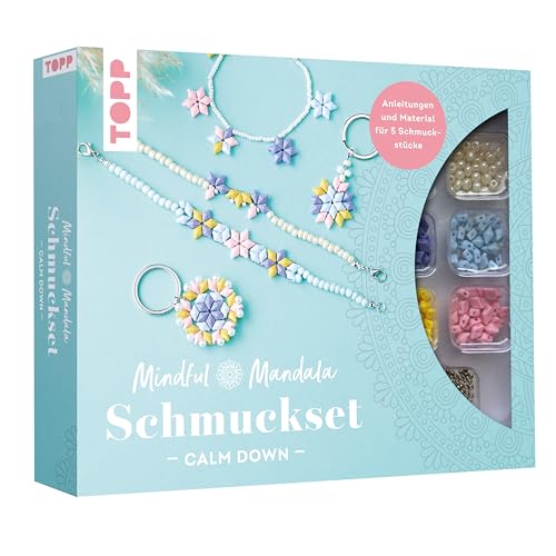 Frech Mindful Mandala - Schmuckset Calm down. Mit Anleitung und Material für fünf Schmuckstücke von Frech