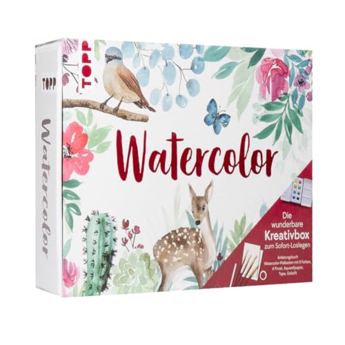 Frech Watercolor - Die wunderbare Kreativbox. Mit Anleitungsbuch und Material von Frech