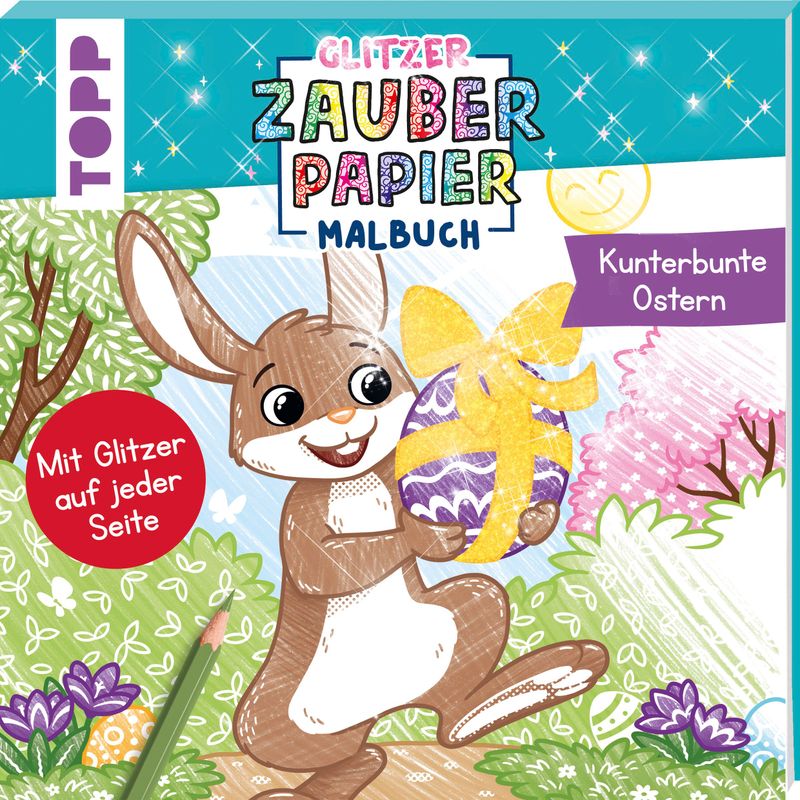 Glitzer Zauberpapier Malbuch Kunterbunte Ostern von Frech