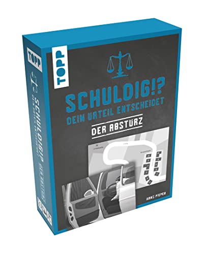 Schuldig?! Dein Urteil entscheidet – Der Absturz. Krimispiel in 50 Karten: Die Gerichtsverhandlung am Spieltisch: Diskutiert, trefft Entscheidungen und fällt euer Urteil! von TOPP