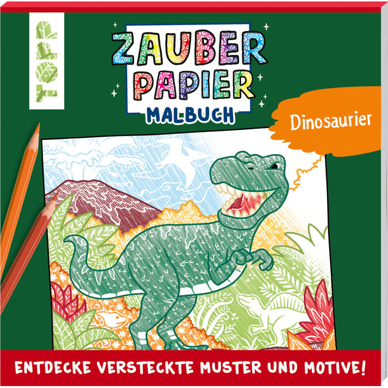 Zauberpapier Malbuch Dinosaurier von Frech