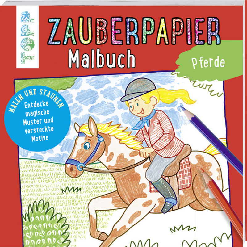 Zauberpapier Malbuch Pferde von Frech