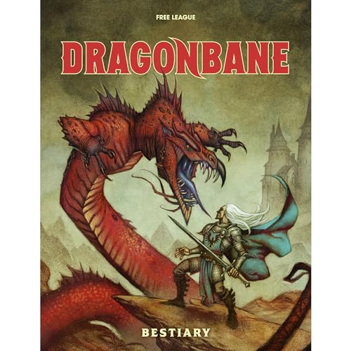 Free League Publishing: Dragonbane: Bestiary - Hardcover RPG Supplement Book, Informationen für 63 Fantasy-Kreaturen & Monster, Vollfarb-Illustration von Free League