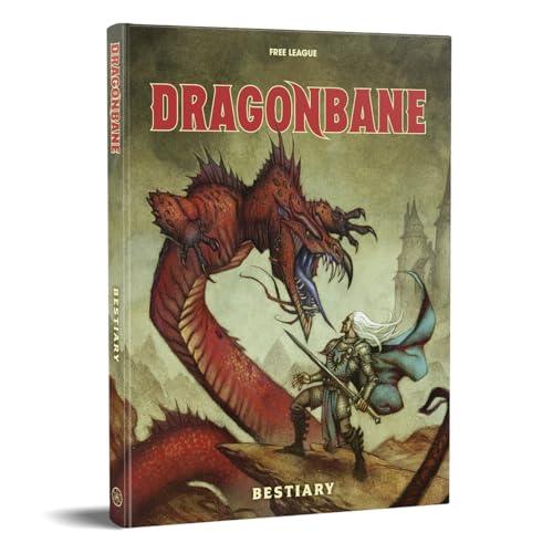 Free League Publishing: Dragonbane: Bestiary - Hardcover RPG Supplement Book, Informationen für 63 Fantasy-Kreaturen & Monster, Vollfarb-Illustration von Free League