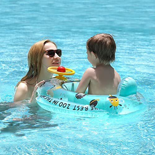 Free Swimming Baby Aufblasbare Tiere, Schwimmsitz, Schwimmboot für Kinder im Alter von 6–36 Monaten (grün) von Free Swimming Baby