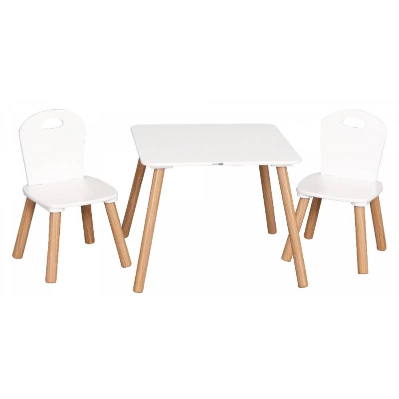Set Tavolo in Legno con 2 Sedie FreeON Athena Bianco von FreeON
