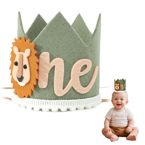 FreeSkill Wild One Geburtstagsdekorationen - Baby Erster Geburtstag Krone, Löwen-Themed 1. Hut für Jungen, Dschungel Safari Party Dekorationen, Gedenkkrone für Kleinkinder, Fotoshootings & Feiern FreeSkill Wild One Geburtstagsdekorationen - Baby Erster Geburtstag Krone, Löwen-Themed 1. Hut für Jungen, Dschungel Safari Party Dekorationen, Gedenkkrone für Kleinkinder, Fotoshootings & Feiern von FreeSkill
