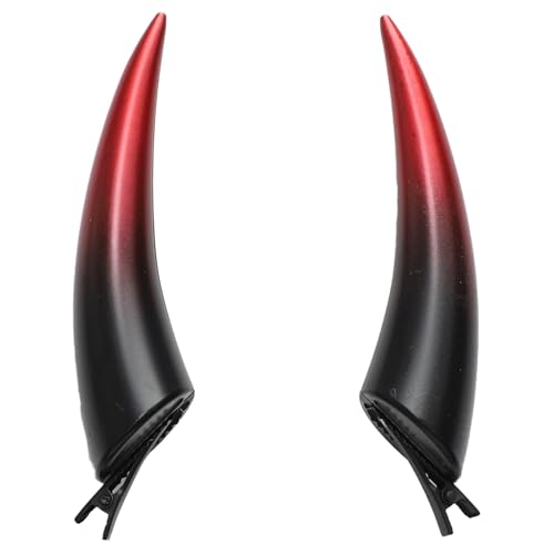 Freebily 2Pcs Halloween Teufelshörner Haarclips Devil Hörner Haarspangen Böse Haarnadel Gothic Punk Hair Clips Kopfbedeckung Requisiten Cosplay Rot One Size von Freebily