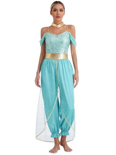 Freebily Damen Arabische Prinzessin Kostüm Araberin Orientalische Kleidung Halloween Fasching Kostüm Märchen Party Cosplay Verkleidung Türkis M Freebily Damen Arabische Prinzessin Kostüm Araberin Orientalische Kleidung Halloween Fasching Kostüm Märchen Party Cosplay Verkleidung Türkis M von Freebily