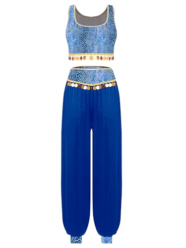 Freebily Damen Bauchtanz Kostüm Pailletten Tank Top Hose Mit Schlangenhautmuster Karneval Kostüm Faschnacht Tanz Outfit Hellblau S Freebily Damen Bauchtanz Kostüm Pailletten Tank Top Hose Mit Schlangenhautmuster Karneval Kostüm Faschnacht Tanz Outfit Hellblau S von Freebily
