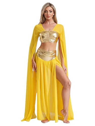 Freebily Damen Cleopatra Kostüm Faschingskostüme Ägypten Göttin Karneval Halloween Party Cosplay Kleid Für Erwachsene Gold XXL Freebily Damen Cleopatra Kostüm Faschingskostüme Ägypten Göttin Karneval Halloween Party Cosplay Kleid Für Erwachsene Gold XXL von Freebily