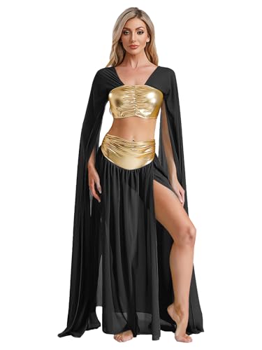 Freebily Damen Cleopatra Kostüm Faschingskostüme Ägypten Göttin Karneval Halloween Party Cosplay Kleid Für Erwachsene Schwarz XXL Freebily Damen Cleopatra Kostüm Faschingskostüme Ägypten Göttin Karneval Halloween Party Cosplay Kleid Für Erwachsene Schwarz XXL von Freebily
