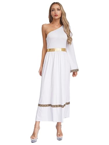 Freebily Damen Kostüm Griechische Göttin Kleid Toga Ein-schulter Römische Kaiserin Kostüm Halloween Faschingskostüme Weiß S Freebily Damen Kostüm Griechische Göttin Kleid Toga Ein-schulter Römische Kaiserin Kostüm Halloween Faschingskostüme Weiß S von Freebily