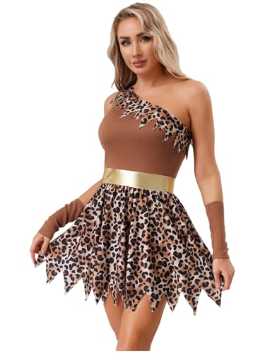 Freebily Damen Kostüm Höhlenmensch Prähistorisch Häuptlingstochter Prinzessin Kleid Halloween Karnevalskostüm Dunkelbraun XXL Freebily Damen Kostüm Höhlenmensch Prähistorisch Häuptlingstochter Prinzessin Kleid Halloween Karnevalskostüm Dunkelbraun XXL von Freebily