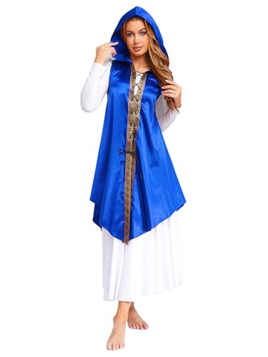 Freebily Damen Mittelalterlicher Umhang Mit Kapuze Vintage Viktorianisches Kostüm Poncho Schal Faschingskostüm Blau M Freebily Damen Mittelalterlicher Umhang Mit Kapuze Vintage Viktorianisches Kostüm Poncho Schal Faschingskostüm Blau M von Freebily