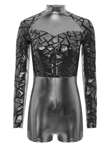Freebily Damen Space Girl Alien Kostüm Glitzer Metallic Body Overall Weltraum Kostüm Karneval Festival Party Outfit Schwarz 4XL Freebily Damen Space Girl Alien Kostüm Glitzer Metallic Body Overall Weltraum Kostüm Karneval Festival Party Outfit Schwarz 4XL von Freebily