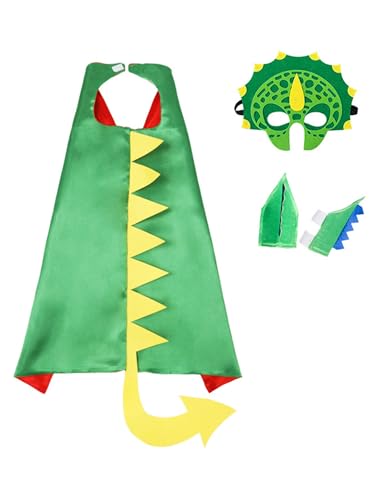 Freebily Dinosaurier Drachen Kostüm Umhang und Maske Klauen Junge Mädchen Kleinkind Dress Up Kleidung für Kinder Dinosaurier Party Grün One Size Freebily Dinosaurier Drachen Kostüm Umhang und Maske Klauen Junge Mädchen Kleinkind Dress Up Kleidung für Kinder Dinosaurier Party Grün One Size von Freebily