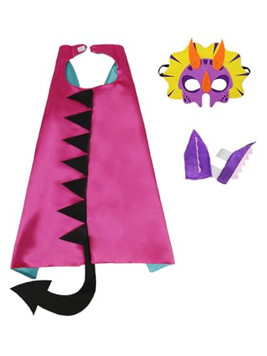 Freebily Dinosaurier Drachen Kostüm Umhang und Maske Klauen Junge Mädchen Kleinkind Dress Up Kleidung für Kinder Dinosaurier Party Violett One Size Freebily Dinosaurier Drachen Kostüm Umhang und Maske Klauen Junge Mädchen Kleinkind Dress Up Kleidung für Kinder Dinosaurier Party Violett One Size von Freebily
