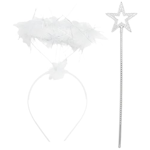 Freebily Engelsflügel mit Heiligenschein Zauberstab Set Weihnachten Feenflügel Feenstab Kopfschmuck Fasching Karneval Cosplay Typ A One Size Freebily Engelsflügel mit Heiligenschein Zauberstab Set Weihnachten Feenflügel Feenstab Kopfschmuck Fasching Karneval Cosplay Typ A One Size von Freebily