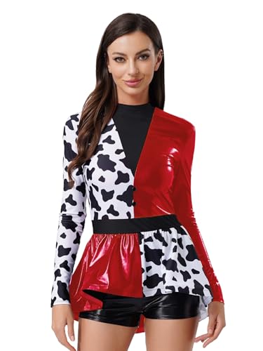 Freebily Frauen Halloween Dalmatin Kostüm Teufel Clown Cosplay Kleid Tüllrock Hosenrock Karneval Narrenkostüm Mottoparty Outfit Rot S Freebily Frauen Halloween Dalmatin Kostüm Teufel Clown Cosplay Kleid Tüllrock Hosenrock Karneval Narrenkostüm Mottoparty Outfit Rot S von Freebily