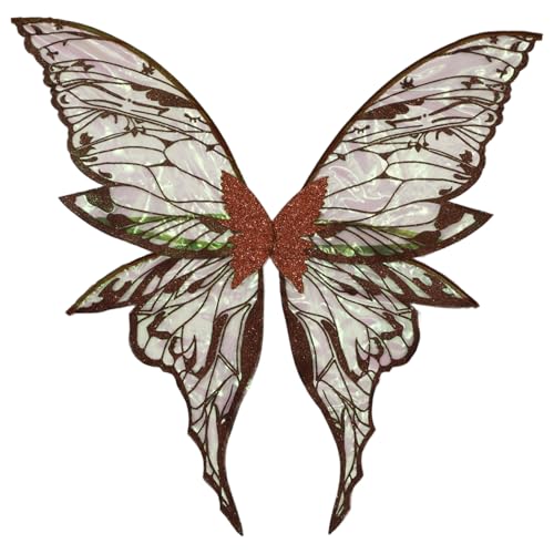 Freebily Funkelnde Feenflügel für Erwachsene Mädchen Schmetterling Elfenflügel Halloween Kostüm Flügel Party Favors Braun One Size Freebily Funkelnde Feenflügel für Erwachsene Mädchen Schmetterling Elfenflügel Halloween Kostüm Flügel Party Favors Braun One Size von Freebily