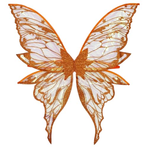 Freebily Funkelnde Feenflügel für Erwachsene Mädchen Schmetterling Elfenflügel Halloween Kostüm Flügel Party Favors Orange One Size Freebily Funkelnde Feenflügel für Erwachsene Mädchen Schmetterling Elfenflügel Halloween Kostüm Flügel Party Favors Orange One Size von Freebily