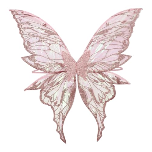 Freebily Funkelnde Feenflügel für Erwachsene Mädchen Schmetterling Elfenflügel Halloween Kostüm Flügel Party Favors Rosa One Size Freebily Funkelnde Feenflügel für Erwachsene Mädchen Schmetterling Elfenflügel Halloween Kostüm Flügel Party Favors Rosa One Size von Freebily
