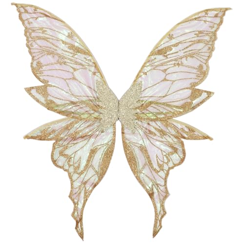Freebily Funkelnde Feenflügel für Erwachsene Mädchen Schmetterling Elfenflügel Halloween Kostüm Flügel Party Favors Sekt One Size Freebily Funkelnde Feenflügel für Erwachsene Mädchen Schmetterling Elfenflügel Halloween Kostüm Flügel Party Favors Sekt One Size von Freebily