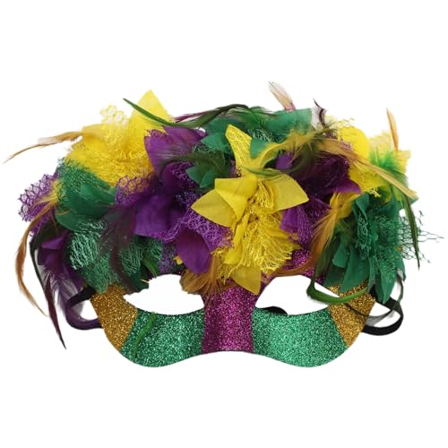 Freebily Glänzend Venezianische Maske mit Feder Maskerade Masken mit Stab Vintage Cocktail Augenmaske Karneval Maskerade Party Typ E One Size Freebily Glänzend Venezianische Maske mit Feder Maskerade Masken mit Stab Vintage Cocktail Augenmaske Karneval Maskerade Party Typ E One Size von Freebily