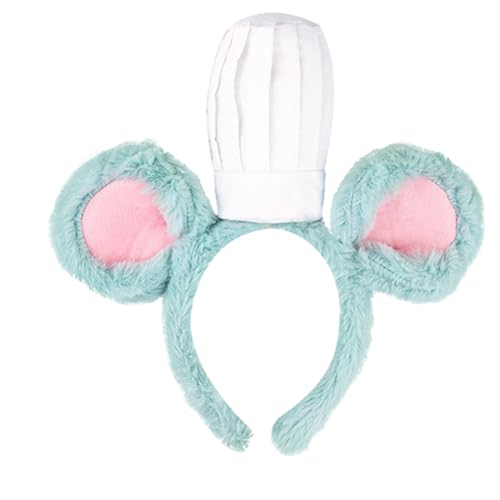 Freebily Halloween Tier Maus kostüm Zubehör Chef Maus Stirnband Fliege Schwanz Nase Kinder Erwachsene Cosplay Party Fasching Typ C Stirnband One Size von Freebily