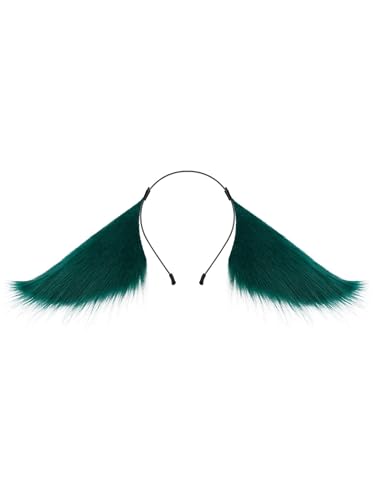 Freebily Handmade Bunny Lop Ear Headband Plüsch Tierohr Stirnband für Ostern Mardi Gras Photo Prop Grün One Size von Freebily