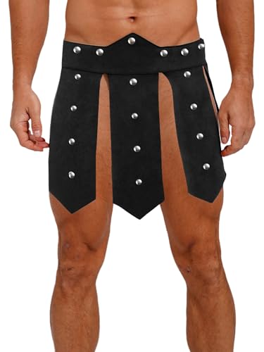 Freebily Herren Harness Leder Gladiator Rock Rüstung Kunstwildleder Mit Nieten Männer Antike Römische Krieger Kostüm Schwarz 3XL Freebily Herren Harness Leder Gladiator Rock Rüstung Kunstwildleder Mit Nieten Männer Antike Römische Krieger Kostüm Schwarz 3XL von Freebily