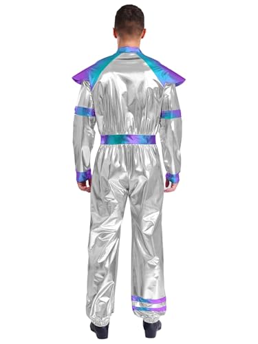 Freebily Herren Kostüm Astronaut Overall Metallic Jumpsuit Erwachsene Fasching Karnevalskostüme Weltraum Spacemen Uniform Silber M Freebily Herren Kostüm Astronaut Overall Metallic Jumpsuit Erwachsene Fasching Karnevalskostüme Weltraum Spacemen Uniform Silber M von Freebily
