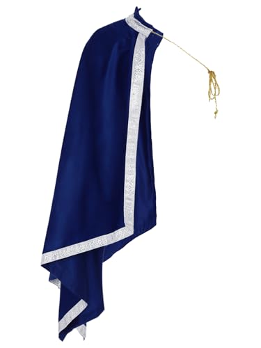 Freebily Herren Mittelalter Umhang Renaissance Kostüm Halbschulter Retro Römische Schal Cape Ritter Noble König Halloween Fasching Kostüm von Freebily