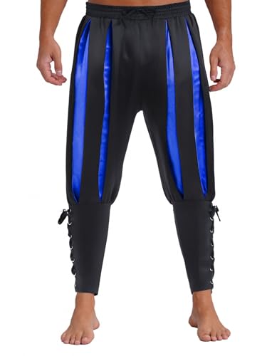 Freebily Herren Mittelalter Wikinger Piratenhose Vintage Farbblock Streifen Renaissance Hose Fasching Halloween Kostüm Blau XL Freebily Herren Mittelalter Wikinger Piratenhose Vintage Farbblock Streifen Renaissance Hose Fasching Halloween Kostüm Blau XL von Freebily
