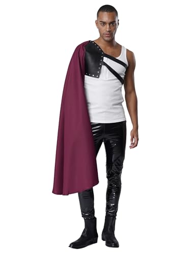 Freebily Herren Mittelalterliche Umhang Halb Schulter Renaissance Gothic Punk Cape Schal Wikinger Krieger Kostüm Freebily Herren Mittelalterliche Umhang Halb Schulter Renaissance Gothic Punk Cape Schal Wikinger Krieger Kostüm von Freebily