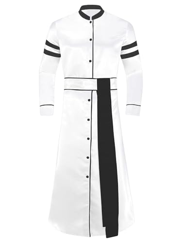 Freebily Herren Priester Kostüm Halloween Fasching Kostüm Priester Robe Kirche Römische Celebrant Taufen Kostüm Mottoparty Cosplay Outfit Weiß XXL Freebily Herren Priester Kostüm Halloween Fasching Kostüm Priester Robe Kirche Römische Celebrant Taufen Kostüm Mottoparty Cosplay Outfit Weiß XXL von Freebily