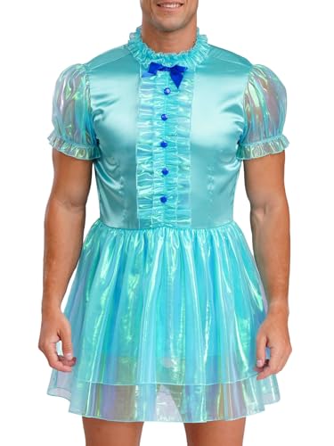 Freebily Herren Sissy Dienstmädchen Kostüm Glänzendes Maid Kleid Tutu Karneval Party Junggesellenabschied Clubwear Blau M Freebily Herren Sissy Dienstmädchen Kostüm Glänzendes Maid Kleid Tutu Karneval Party Junggesellenabschied Clubwear Blau M von Freebily